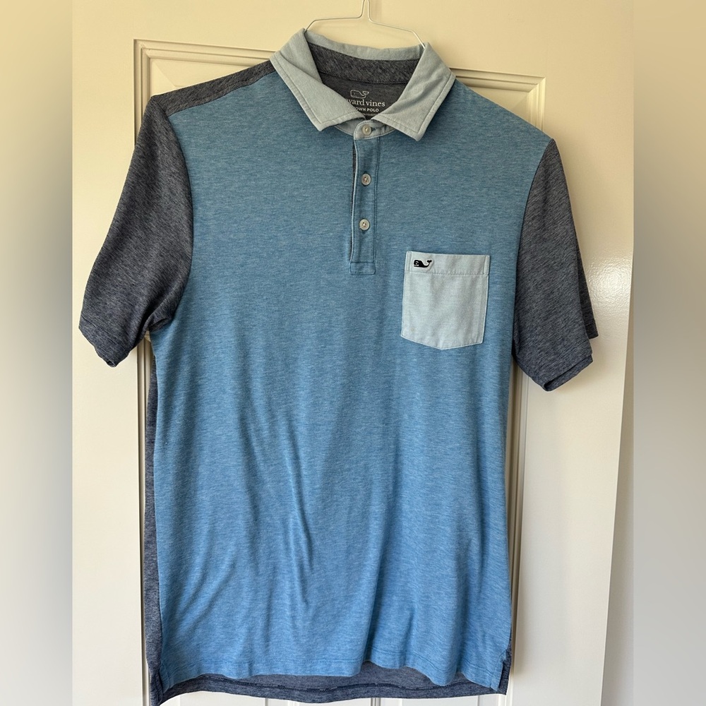 Vineyard Vines Two-Tone Blue Polo Shirt